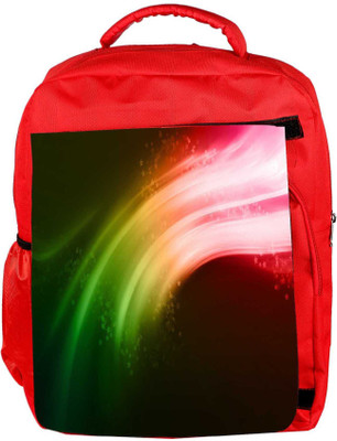 

Snoogg Eco Friendly Canvas Multicolor Strips Designer Backpack Rucksack School Travel Unisex Casual Canvas Bag Bookbag Satchel 5 L Backpack(Red)