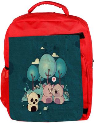 

Snoogg Eco Friendly Canvas Lonely Panda 2655 Backpack Rucksack School Travel Unisex Casual Canvas Bag Bookbag Satchel 5 L Backpack(Red)