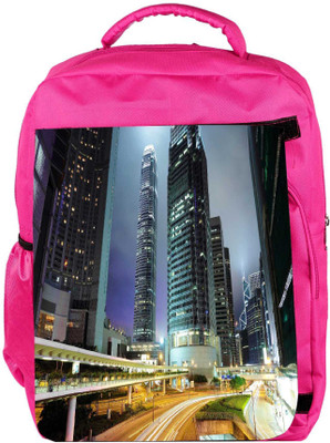

Snoogg Eco Friendly Canvas Road Trips At Night Designer Backpack Rucksack School Travel Unisex Casual Canvas Bag Bookbag Satchel 5 L Backpack(Pink)