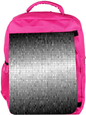 

Snoogg Eco Friendly Canvas Grey Blocks Tiles Designer Backpack Rucksack School Travel Unisex Casual Canvas Bag Bookbag Satchel 5 L Backpack(Pink)