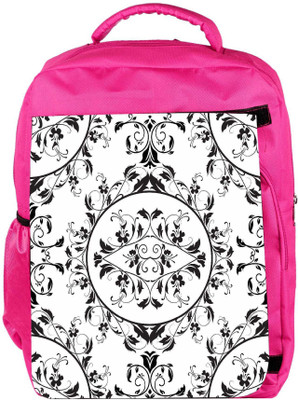 

Snoogg Eco Friendly Canvas Mixed Pattern Design Designer Backpack Rucksack School Travel Unisex Casual Canvas Bag Bookbag Satchel 5 L Backpack(Pink)