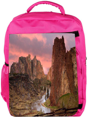 

Snoogg Eco Friendly Canvas Pathway For Water Designer Backpack Rucksack School Travel Unisex Casual Canvas Bag Bookbag Satchel 5 L Backpack(Pink)