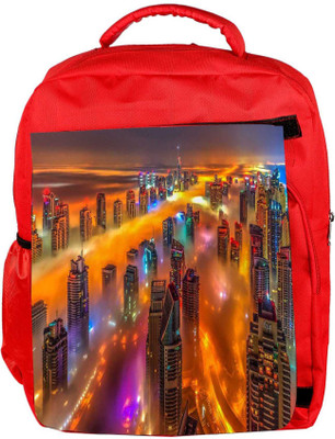 

Snoogg Eco Friendly Canvas Storm At Night Designer Backpack Rucksack School Travel Unisex Casual Canvas Bag Bookbag Satchel 5 L Backpack(Red)