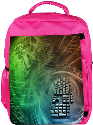 

Snoogg Eco Friendly Canvas Abstract Internet Background With Colors Backpack Rucksack School Travel Unisex Casual Canvas Bag Bookbag Satchel 5 L Backpack(Pink)