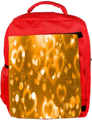 

Snoogg Eco Friendly Canvas Abstract Heart Design Designer Backpack Rucksack School Travel Unisex Casual Canvas Bag Bookbag Satchel 5 L Backpack(Red)