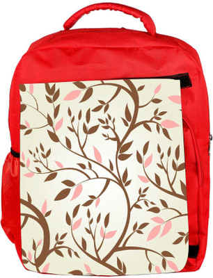 

Snoogg Eco Friendly Canvas Vector Seamless Pattern With Spring Branches Backpack Rucksack School Travel Unisex Casual Canvas Bag Bookbag Satchel 5 L Backpack(Red)