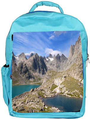 

Snoogg Eco Friendly Canvas Grey Mountain Designer Backpack Rucksack School Travel Unisex Casual Canvas Bag Bookbag Satchel 5 L Backpack(Blue)