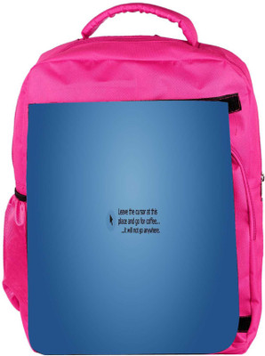 

Snoogg Eco Friendly Canvas Leave The Cursor Designer Backpack Rucksack School Travel Unisex Casual Canvas Bag Bookbag Satchel 5 L Backpack(Pink)