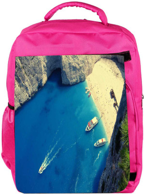 

Snoogg Eco Friendly Canvas Small Beach Side Designer Backpack Rucksack School Travel Unisex Casual Canvas Bag Bookbag Satchel 5 L Backpack(Pink)