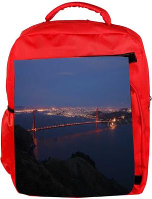 

Snoogg Eco Friendly Canvas Abstract Sealing At Night Designer Backpack Rucksack School Travel Unisex Casual Canvas Bag Bookbag Satchel 5 L Backpack(Red)