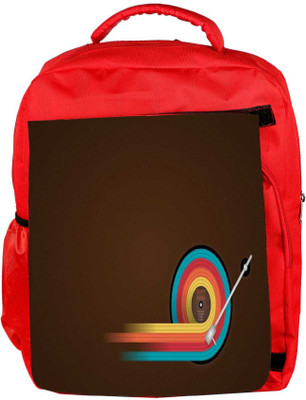 

Snoogg Eco Friendly Canvas Disc Table Designer Backpack Rucksack School Travel Unisex Casual Canvas Bag Bookbag Satchel 5 L Backpack(Red)