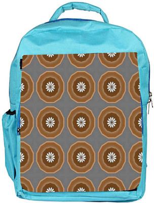

Snoogg Eco Friendly Canvas Abstract Brown Circles Designer Backpack Rucksack School Travel Unisex Casual Canvas Bag Bookbag Satchel 5 L Backpack(Blue)