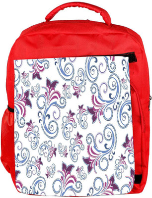 

Snoogg Eco Friendly Canvas Abstract White Pattern Designer Backpack Rucksack School Travel Unisex Casual Canvas Bag Bookbag Satchel 5 L Backpack(Red)