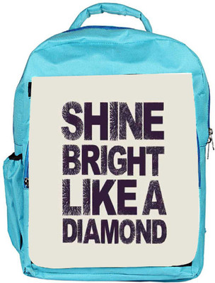 

Snoogg Eco Friendly Canvas Shine Bright Like A Diamond 2869 Backpack Rucksack School Travel Unisex Casual Canvas Bag Bookbag Satchel 5 L Backpack(Blue)