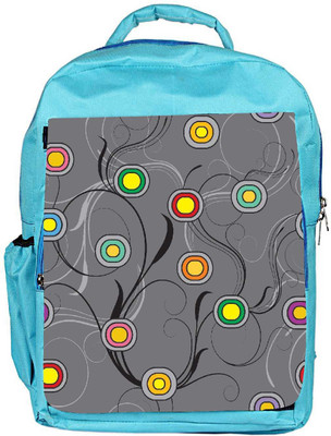 

Snoogg Eco Friendly Canvas Colorful Circles Grey Designer Backpack Rucksack School Travel Unisex Casual Canvas Bag Bookbag Satchel 5 L Backpack(Blue)
