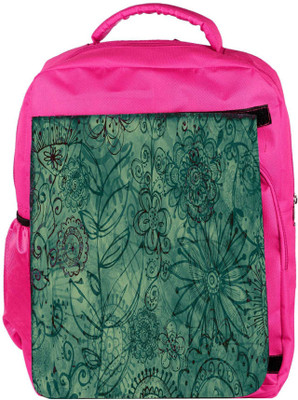 

Snoogg Eco Friendly Canvas Abstract Floral Design Designer Backpack Rucksack School Travel Unisex Casual Canvas Bag Bookbag Satchel 5 L Backpack(Pink)