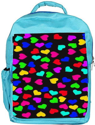 

Snoogg Eco Friendly Canvas Heart Pattern 2421 Backpack Rucksack School Travel Unisex Casual Canvas Bag Bookbag Satchel 5 L Backpack(Blue)