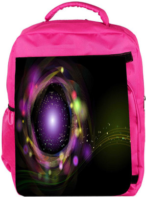 

Snoogg Eco Friendly Canvas Sparkling Circle Design Designer Backpack Rucksack School Travel Unisex Casual Canvas Bag Bookbag Satchel 5 L Backpack(Pink)
