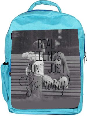 

Snoogg Eco Friendly Canvas Real Feelings Backpack Rucksack School Travel Unisex Casual Canvas Bag Bookbag Satchel 5 L Backpack(Blue)