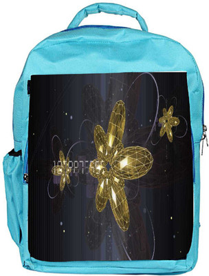 

Snoogg Eco Friendly Canvas Golden Flower Designer Backpack Rucksack School Travel Unisex Casual Canvas Bag Bookbag Satchel 5 L Backpack(Blue)