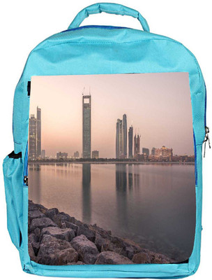 

Snoogg Eco Friendly Canvas Building Near Lake Side Designer Backpack Rucksack School Travel Unisex Casual Canvas Bag Bookbag Satchel 5 L Backpack(Blue)
