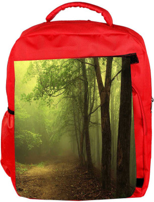 

Snoogg Eco Friendly Canvas Blurred View In Forest Designer Backpack Rucksack School Travel Unisex Casual Canvas Bag Bookbag Satchel 5 L Backpack(Red)