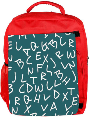 

Snoogg Eco Friendly Canvas Alphabets Designer Backpack Rucksack School Travel Unisex Casual Canvas Bag Bookbag Satchel 5 L Backpack(Red)