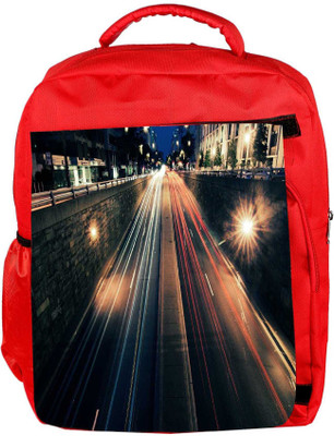 

Snoogg Eco Friendly Canvas City At Night Designer Backpack Rucksack School Travel Unisex Casual Canvas Bag Bookbag Satchel 5 L Backpack(Red)