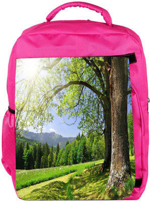 

Snoogg Eco Friendly Canvas Abstract Nature Designer Backpack Rucksack School Travel Unisex Casual Canvas Bag Bookbag Satchel 5 L Backpack(Pink)