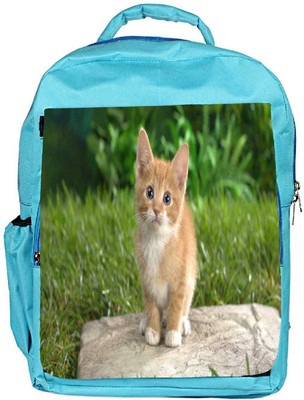 

Snoogg Eco Friendly Canvas Cute Cat Designer Backpack Rucksack School Travel Unisex Casual Canvas Bag Bookbag Satchel 5 L Backpack(Blue)