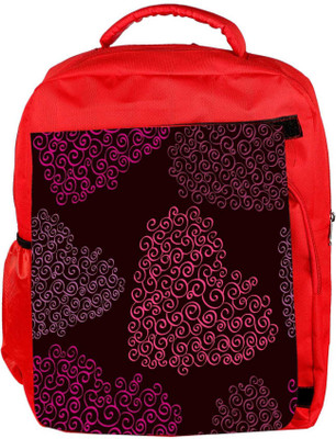 

Snoogg Eco Friendly Canvas Pink Heart Designer Backpack Rucksack School Travel Unisex Casual Canvas Bag Bookbag Satchel 5 L Backpack(Red)