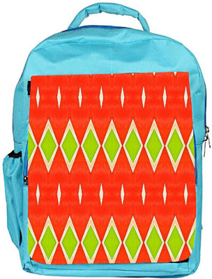 

Snoogg Eco Friendly Canvas Green Diamond Orange Pattern Designer Backpack Rucksack School Travel Unisex Casual Canvas Bag Bookbag Satchel 5 L Backpack(Blue)