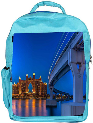 

Snoogg Eco Friendly Canvas Great Resort In Dubai Designer Backpack Rucksack School Travel Unisex Casual Canvas Bag Bookbag Satchel 5 L Backpack(Blue)