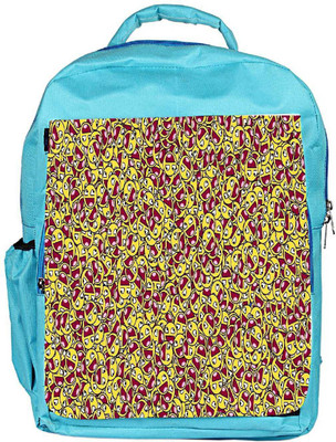 

Snoogg Eco Friendly Canvas Happy Faces Designer Backpack Rucksack School Travel Unisex Casual Canvas Bag Bookbag Satchel 5 L Backpack(Blue)