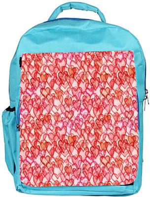 

Snoogg Eco Friendly Canvas Multiple Red Hearts Designer Backpack Rucksack School Travel Unisex Casual Canvas Bag Bookbag Satchel 5 L Backpack(Blue)