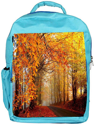 

Snoogg Eco Friendly Canvas Pathway Through The Forest Designer Backpack Rucksack School Travel Unisex Casual Canvas Bag Bookbag Satchel 5 L Backpack(Blue)
