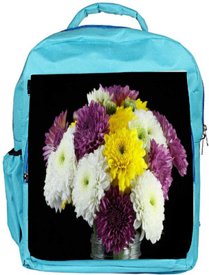 

Snoogg Eco Friendly Canvas Chrysanthemum Daisies Backpack Rucksack School Travel Unisex Casual Canvas Bag Bookbag Satchel 5 L Backpack(Blue)