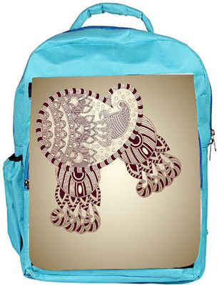 

Snoogg Eco Friendly Canvas Abstract Floral Background Backpack Rucksack School Travel Unisex Casual Canvas Bag Bookbag Satchel 5 L Backpack(Blue)