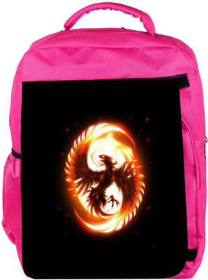 

Snoogg Eco Friendly Canvas Dragon Fury Backpack Rucksack School Travel Unisex Casual Canvas Bag Bookbag Satchel 5 L Backpack(Pink)