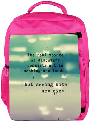 

Snoogg Eco Friendly Canvas Seeing With New Eyes Backpack Rucksack School Travel Unisex Casual Canvas Bag Bookbag Satchel 5 L Backpack(Pink)