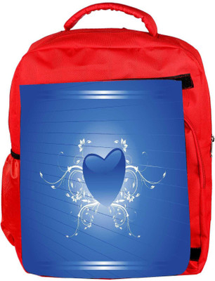 

Snoogg Eco Friendly Canvas Blue Heart Shape With Floral Art Backpack Rucksack School Travel Unisex Casual Canvas Bag Bookbag Satchel 5 L Backpack(Red)
