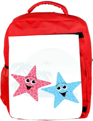 

Snoogg Eco Friendly Canvas Pair Of Little Starfish Backpack Rucksack School Travel Unisex Casual Canvas Bag Bookbag Satchel 5 L Backpack(Red)