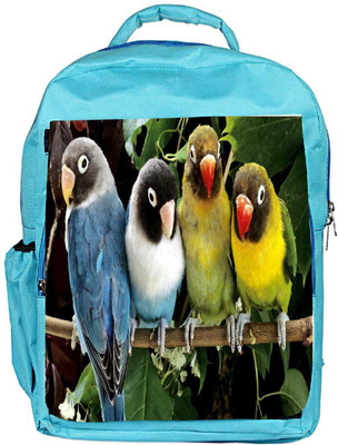 

Snoogg Eco Friendly Canvas Cute Birds Designer Backpack Rucksack School Travel Unisex Casual Canvas Bag Bookbag Satchel 5 L Backpack(Blue)