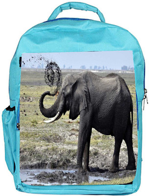 

Snoogg Eco Friendly Canvas Elephant Walking Designer Backpack Rucksack School Travel Unisex Casual Canvas Bag Bookbag Satchel 5 L Backpack(Blue)