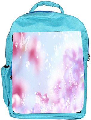 

Snoogg Eco Friendly Canvas Sparkling Butterflies Designer Backpack Rucksack School Travel Unisex Casual Canvas Bag Bookbag Satchel 5 L Backpack(Blue)