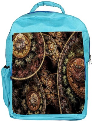 

Snoogg Eco Friendly Canvas Fractal Domes Designer Backpack Rucksack School Travel Unisex Casual Canvas Bag Bookbag Satchel 5 L Backpack(Blue)