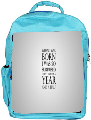 

Snoogg Eco Friendly Canvas Life Quotes Designer Backpack Rucksack School Travel Unisex Casual Canvas Bag Bookbag Satchel 5 L Backpack(Blue)