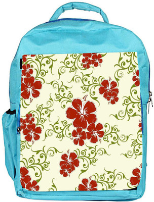 

Snoogg Eco Friendly Canvas Orange And Blue Rangolies Designer Backpack Rucksack School Travel Unisex Casual Canvas Bag Bookbag Satchel 5 L Backpack(Blue)