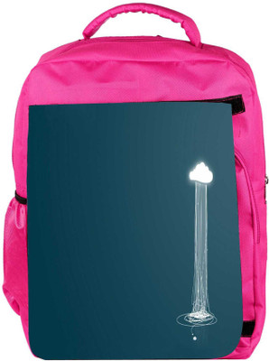 

Snoogg Eco Friendly Canvas Rains From The Clouds Designer Backpack Rucksack School Travel Unisex Casual Canvas Bag Bookbag Satchel 5 L Backpack(Pink)