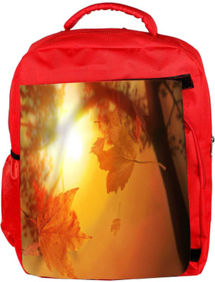 

Snoogg Eco Friendly Canvas Orange Autumn Designer Backpack Rucksack School Travel Unisex Casual Canvas Bag Bookbag Satchel 5 L Backpack(Red)